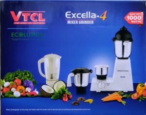 High Quality VTCL Excella Mixer Grinder & Juicer- HEAVY DUTY 1000Watts