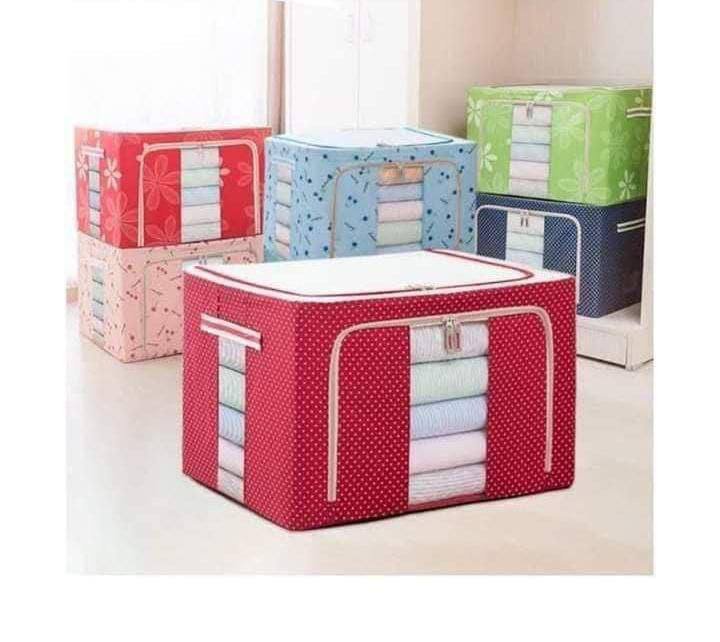 Foldable Clothes And Beddings Storage Box(Available Colour will be Delivered)