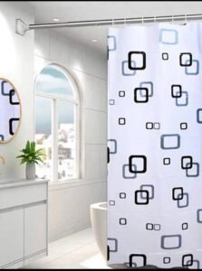Shower Curtain,Waterproof Bathroom Curtains Bathroom Shower Curtain,Weighted Magnets, Rust Resistant Grommets-WHITEGREEN