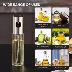 Oil Sprayer for Cooking,100ml Olive Oil Spritzer,1 Pack Food-grade Olive Oil Spray Bottle with 304 Stainless SteelOil Sprayer for Air Fryer,an Olive Oil Dispenser Bottle,Perfect for Salad,BBQ, Baking