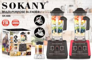 Sokany Double Cup Heavy Duty Blender-5000W