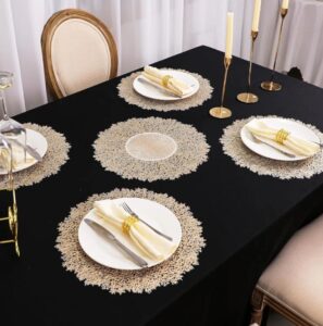 1pc Metallic Vinyl Pad Insulation Table Mats Non-Slip