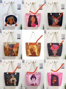 Big Face Lady Fancy Women Bags Tote Bag