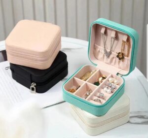 Portable Travel Jewelry Case, Jewelry Organizer Box with One/Two Layer, Small Jewelry Storage Case, Accessories Holder