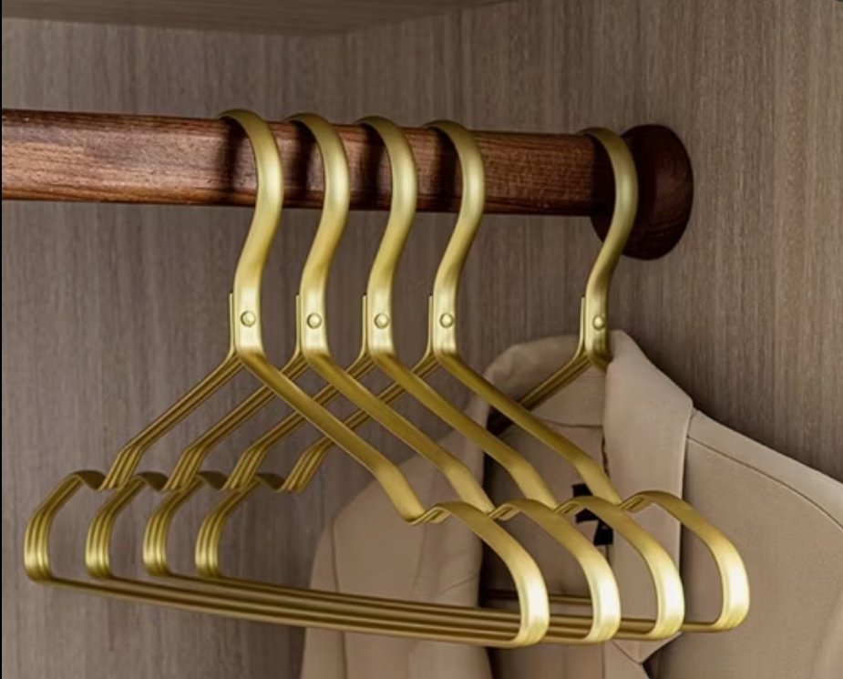 10pcs Aluminum Alloy Luxury Gold Hangers - Image 3