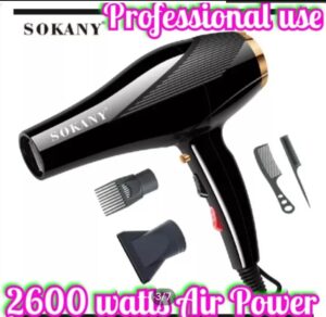 Sokany 750W/2600W Professional Hair Dryer With Hot And Cool Air