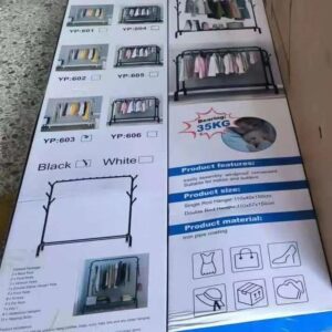 35kg Clothes Pole Hanger Rack Clothes Hanger Storage Rack(Single & Double)