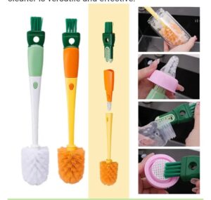 Four-In-One Multi-Functional Home Cup Brush Long Handle Bottle Cleaning Brush Insulation Cup Lid Brush Glass Cleaning Brush