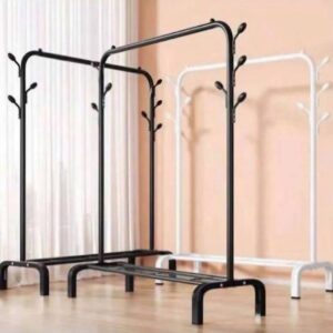 35kg Clothes Pole Hanger Rack Clothes Hanger Storage Rack with wheels-Single