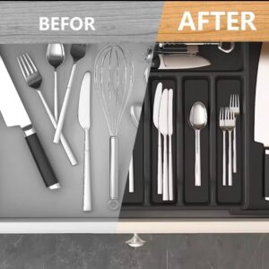 New Kitchen Office Drawer Store Expandable Cutlery Tray Organiser