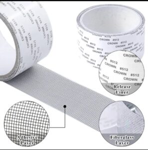Window Mosquito Net Repair Tape Self-adhesive Window Screen Repair Patch Door Screen Mesh Sticker Broken Holes Repair Tape