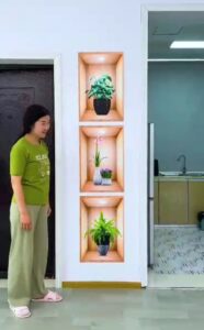 3pcs 3D Type Wall Sticker(Designs might vary, but is 3 different designs)