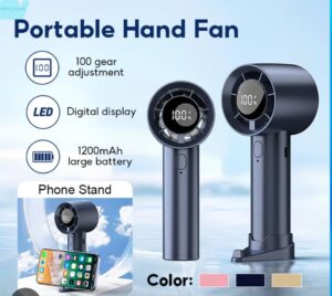 Portable Handheld Fan Speed(1-100) Adjustable Turbo Mini Fan