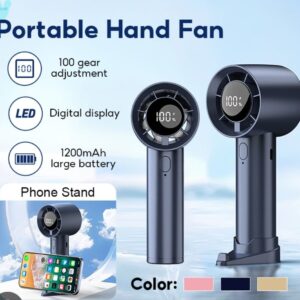 Portable Handheld Fan Speed(1-100) Adjustable Turbo Mini Fan