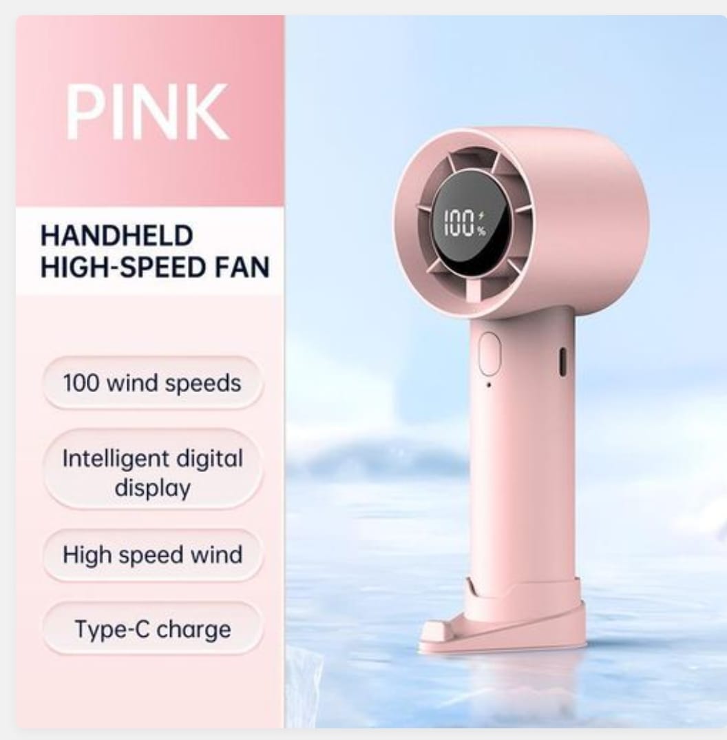 Portable Handheld Fan Speed(1-100) Adjustable Turbo Mini Fan - Image 2