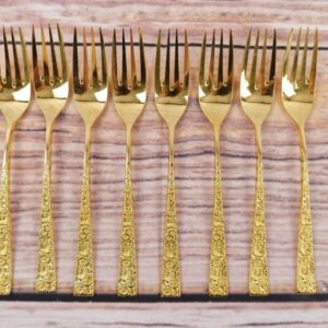 Quality Gold Steel Eating Fork