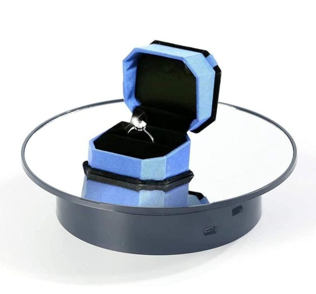 360⁰ Electric Rotating Turntable,Battery/USB Power Supply for Photography Product Shows-Black - Image 3