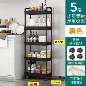 5tier/4tier Plastic Rolling Trolley Cart Storage With Wheels