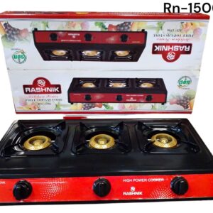 Auto Ignition Rashnik 3 Burner Gas Cooker