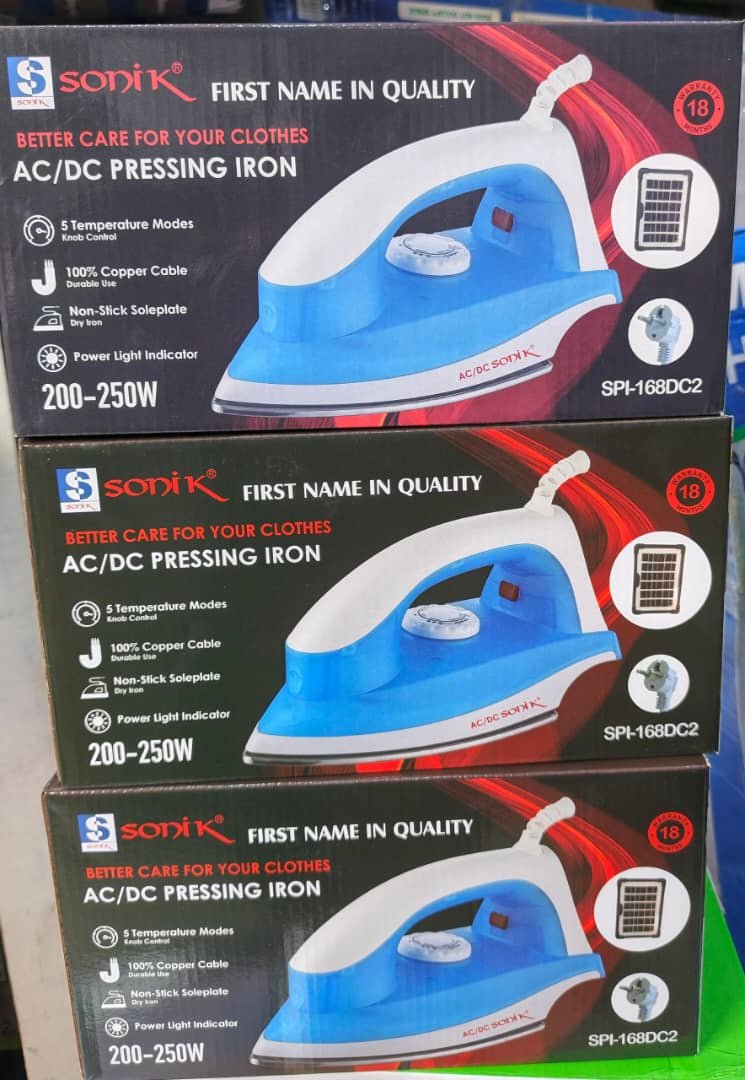 Sonik brand AC/DC pressing iron, model SPI-168DC2