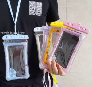 1pc Seal Type Mobile Phone Waterproof Bag Underwater Dry Transparent Waterproof Phone Pouch Cute Universal Phone Hanging Bag Surfing