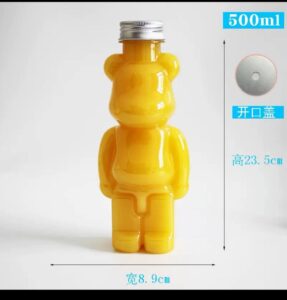 1pc Hello kitty Cute Water Bottles For Milk Tea Coffee Juice Portable Drinking Cup Home Transparent Juicing Beverage Drink Bottle Bpa Free-500ml