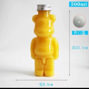 1pc Hello kitty Cute Water Bottles For Milk Tea Coffee Juice Portable Drinking Cup Home Transparent Juicing Beverage Drink Bottle Bpa Free-500ml