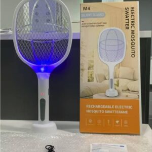 M4 Silent Guard Rechargeable Electric Mosquito Swatter – LED Light, USB Charging, Portable Pest Control