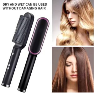 2-in-1 Hot-Air Hair Styling Comb Straightener Hair Brush