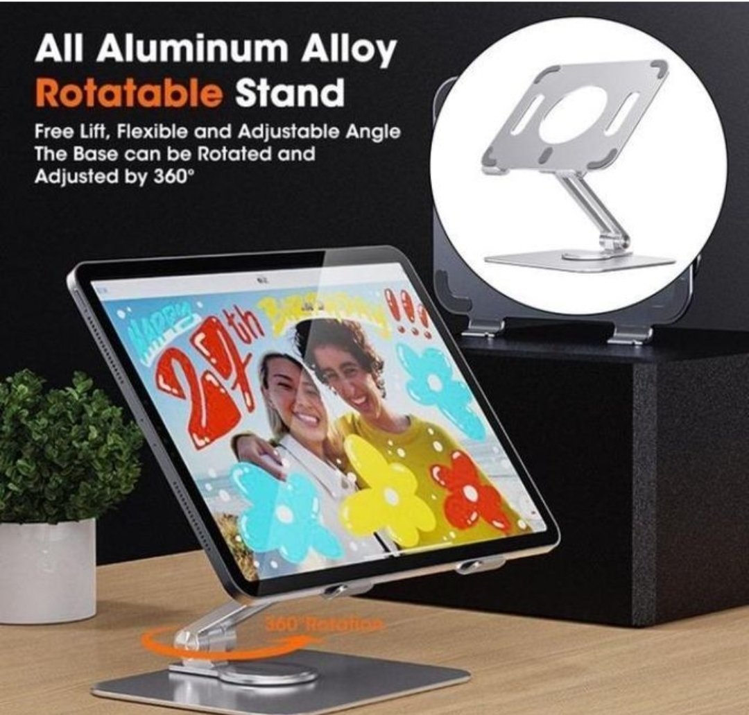 Mini Metal, rotating Tablet PC stand - aluminum alloy material - Image 2