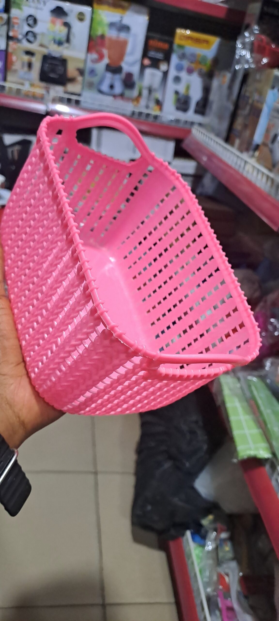 Small Multipurpose Net Basket with Handle – Heavy-Duty Mesh Storage Organizer Box for Kitchen, Fruits, Vegetables, Utensils, Cosmetics & Office | Ventilation Design - Image 3