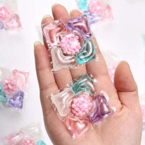 5 in 1 Laundry Pods Gel for Washing Machine - Laundry Detergent Capsules for Clothes Washing Easy Use Liquid Pods for Home Laundry Fresh Scent Fabric Care Pack for Daily Washing-5pcs(Mixed Colours)