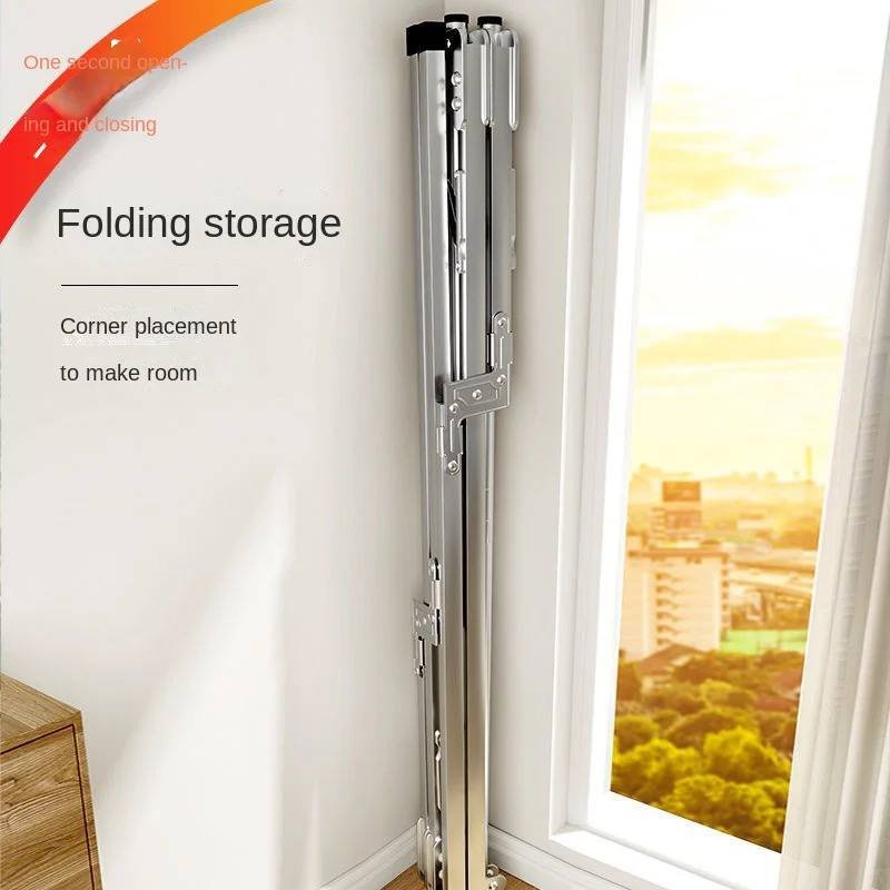 Outdoor Expandable Heavy Duty Stainless Steel Balcony Clothes Pole Hanger Dryer With Center Rod- Foldable(Picture size might appear bigger, Check through Pictures to see a live picture) - Image 3
