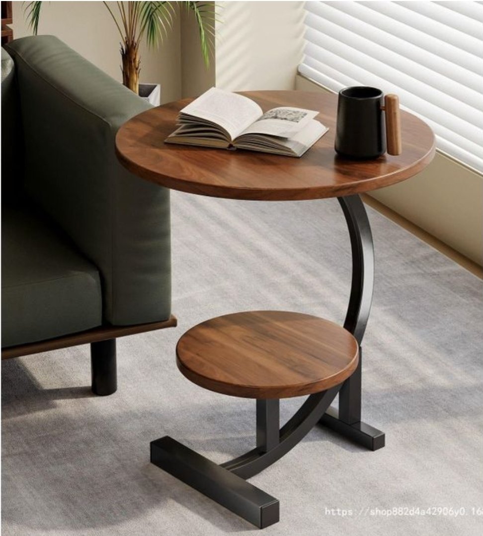 Solid Elegant 2 Layer Wooden Side Table